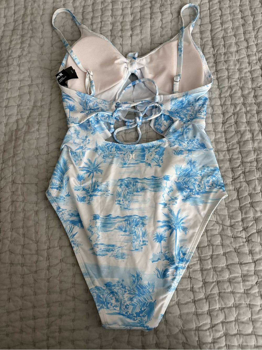 Hurley Patterned High-Waist Cutout One-Piece Swimsuit - Picture 2 of 4